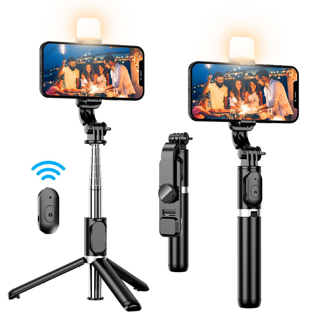 LED Selfie Stick Tripod With Bluetooth Remote